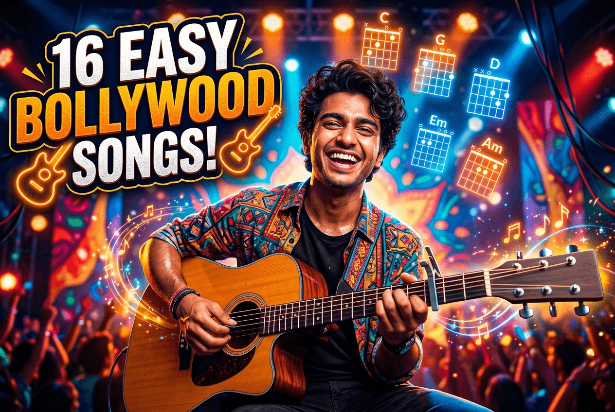 16 Easy Bollywood Songs on Guitar: Chords, Capo, and Strumming for Beginners